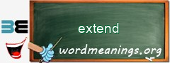 WordMeaning blackboard for extend